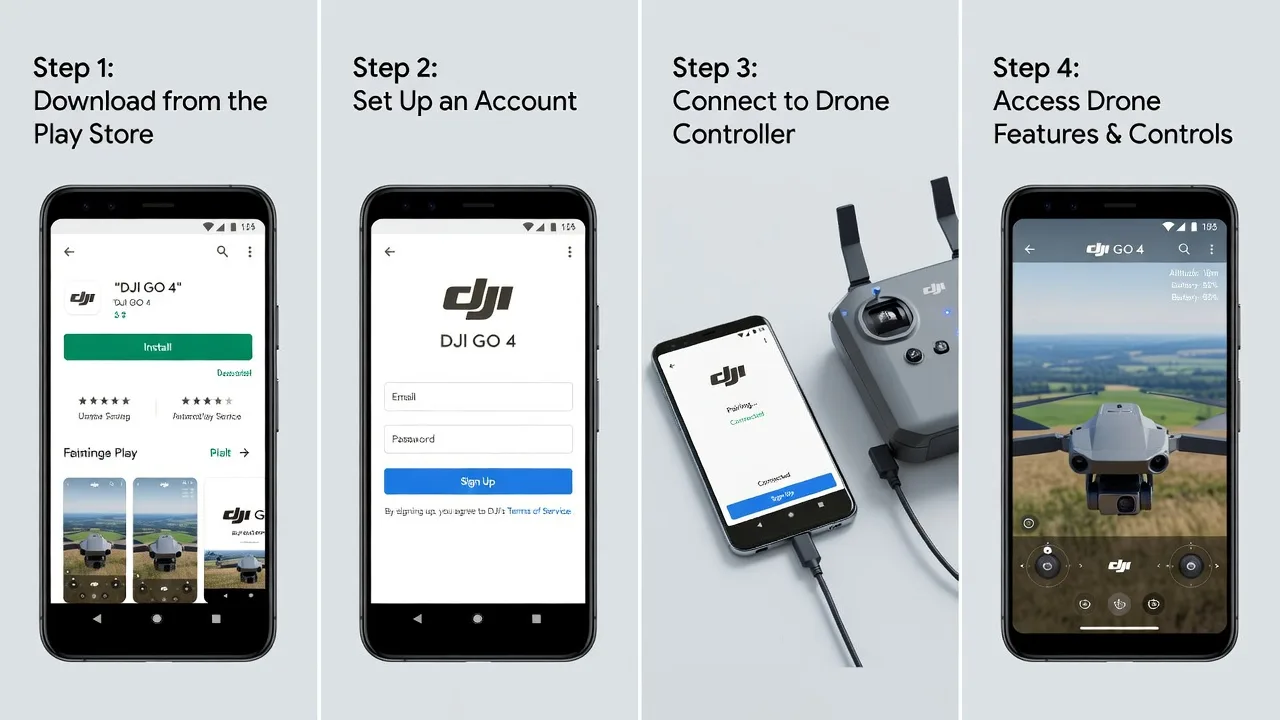 Install the DJI GO 4 App on an Android Smartphone - How to do it ?