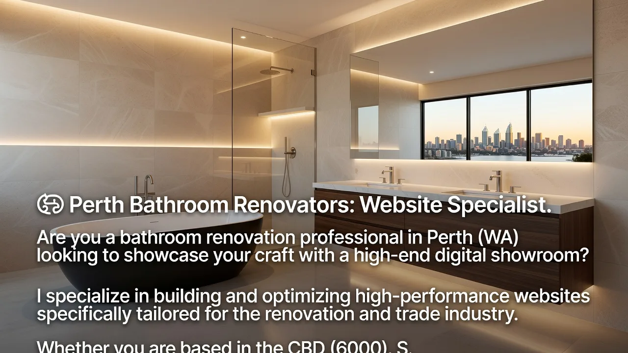 🌐 Perth Bathroom Renovators: Website Specialist